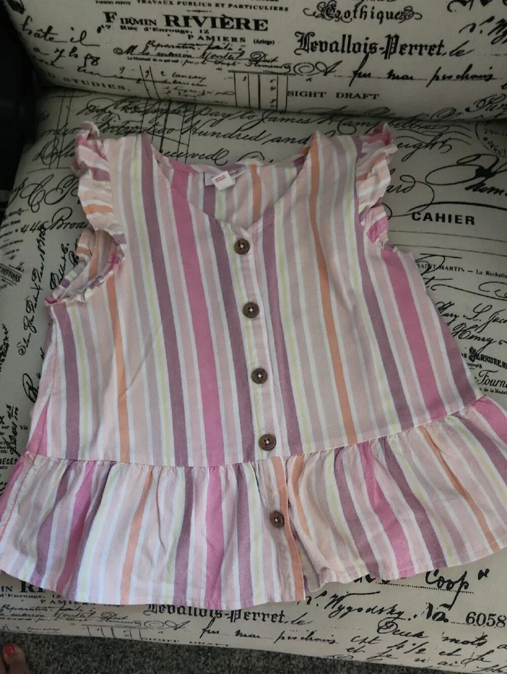Cat&Jack Striped Pink & Peach Girls Two-Piece Set